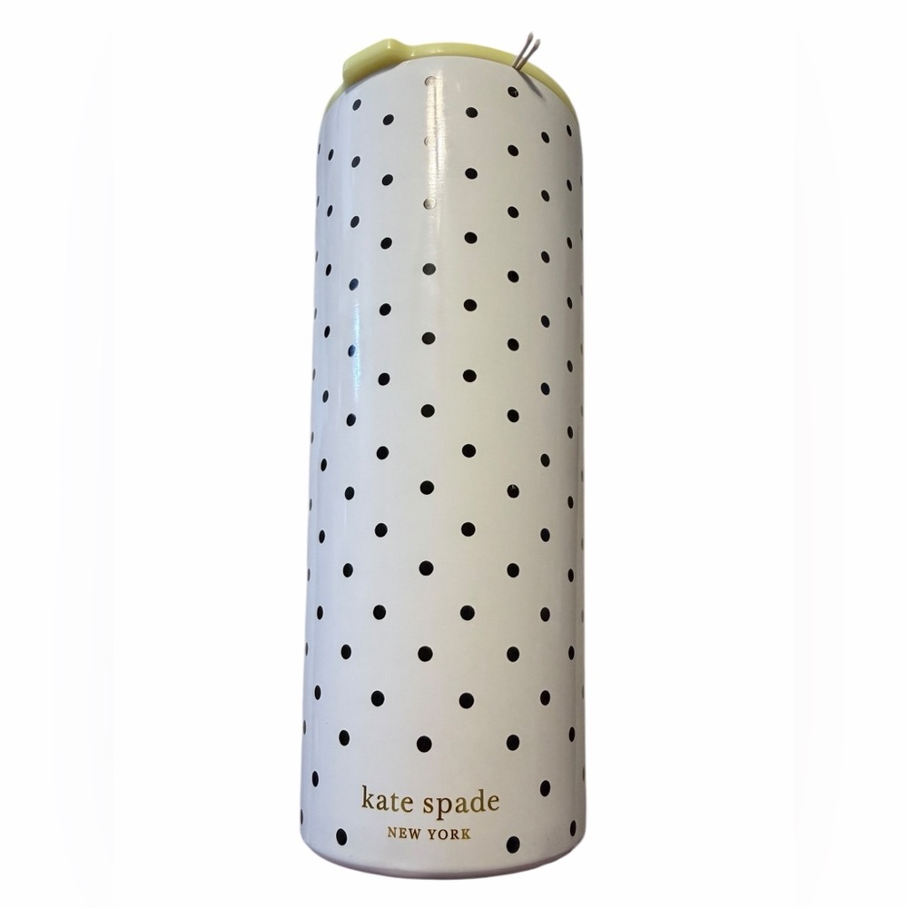 💜💜🌼NWT KATE SPADE Insulated Stainless Steel Initial Tumbler Travel Cup with Lid
